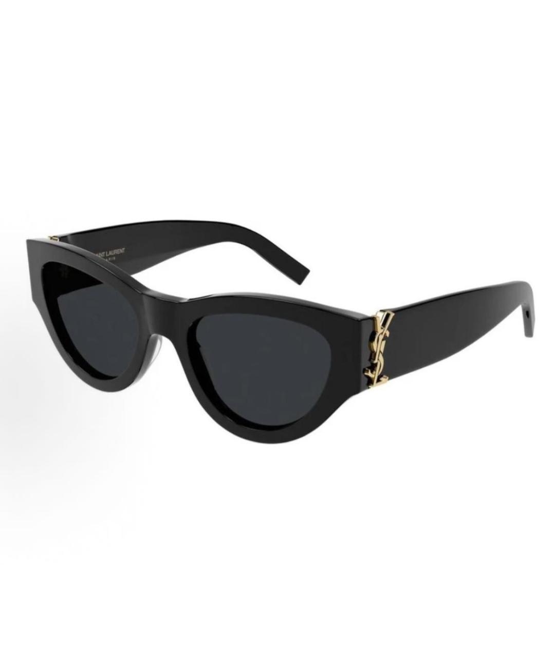 SAINT LAURENT Черные пластиковые солнцезащитные очки, фото 2