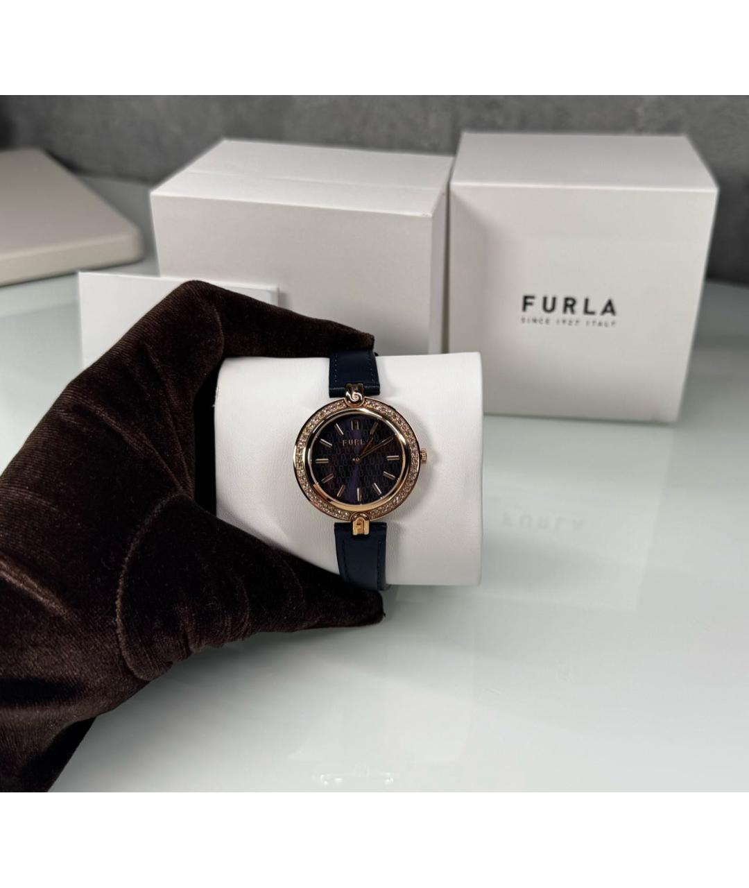FURLA Темно-синие стальные часы, фото 2