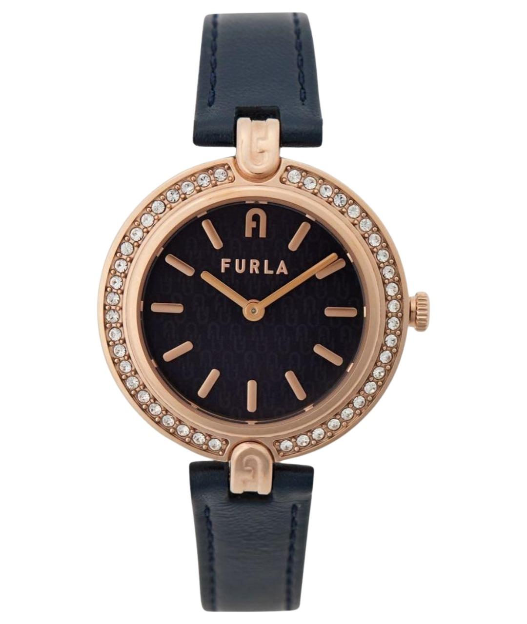 FURLA Темно-синие стальные часы, фото 1