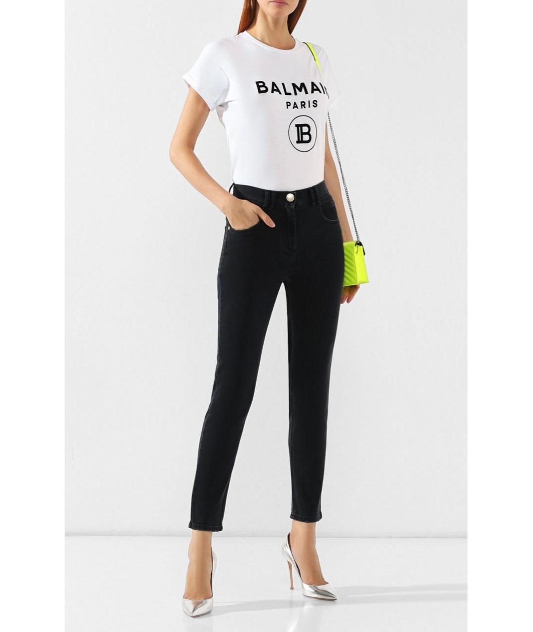 BALMAIN Белая хлопковая футболка, фото 7