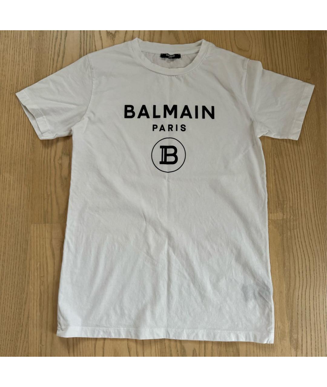 BALMAIN Белая хлопковая футболка, фото 2