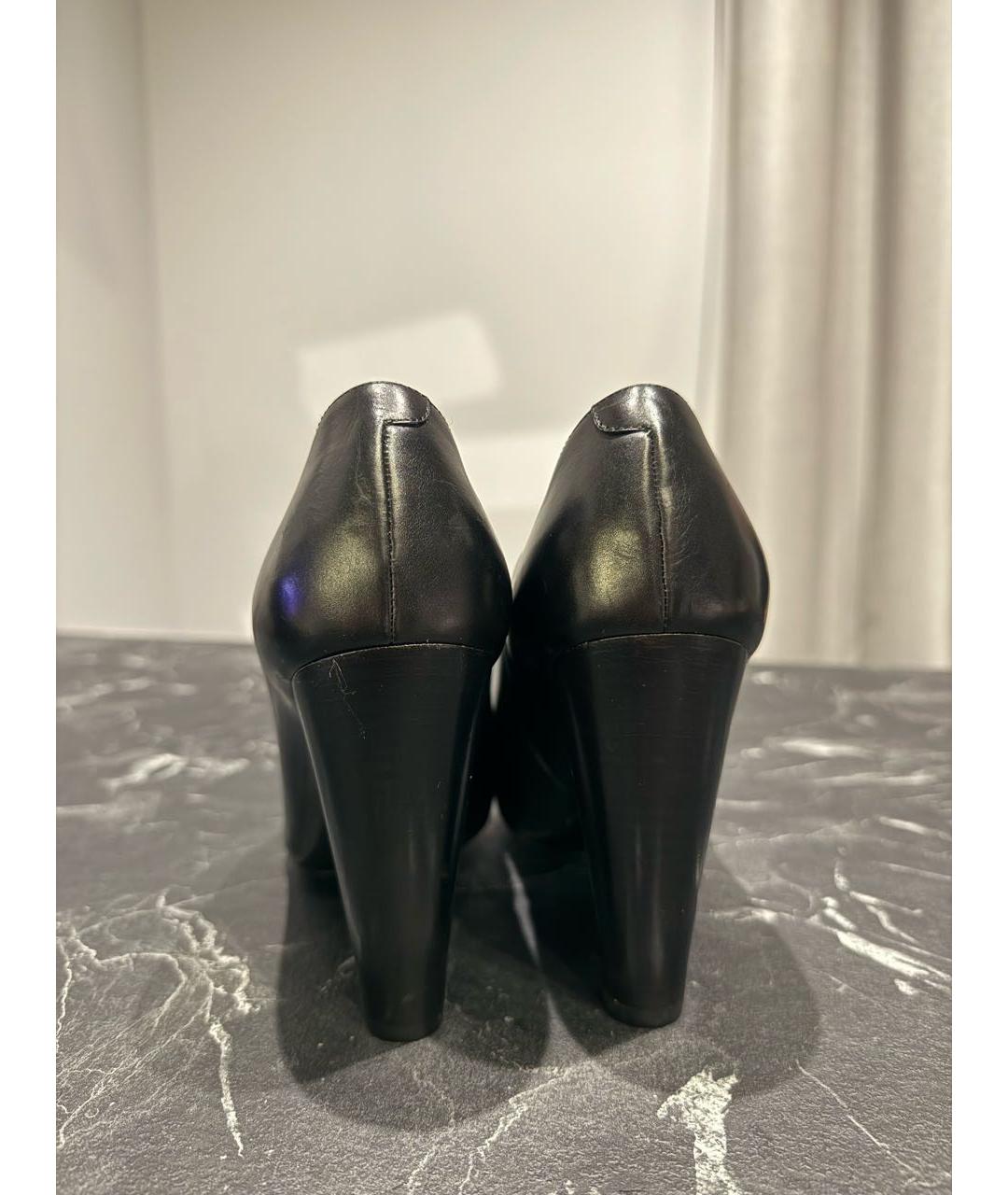 EMPORIO ARMANI Черные кожаные ботильоны, фото 4