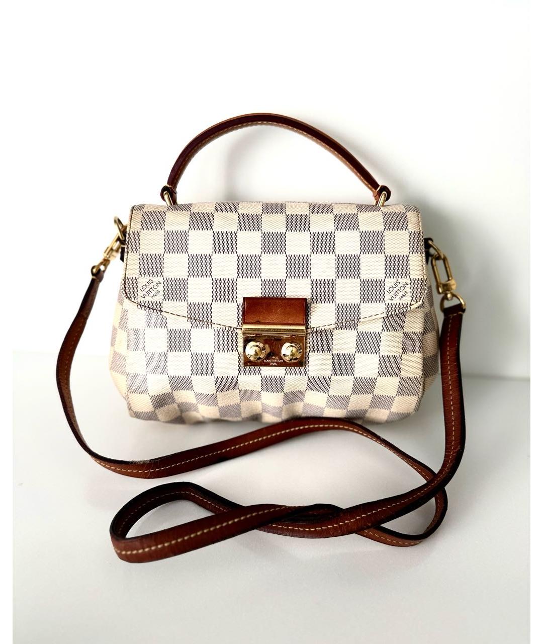 LOUIS VUITTON Белая канва сумка с короткими ручками, фото 9