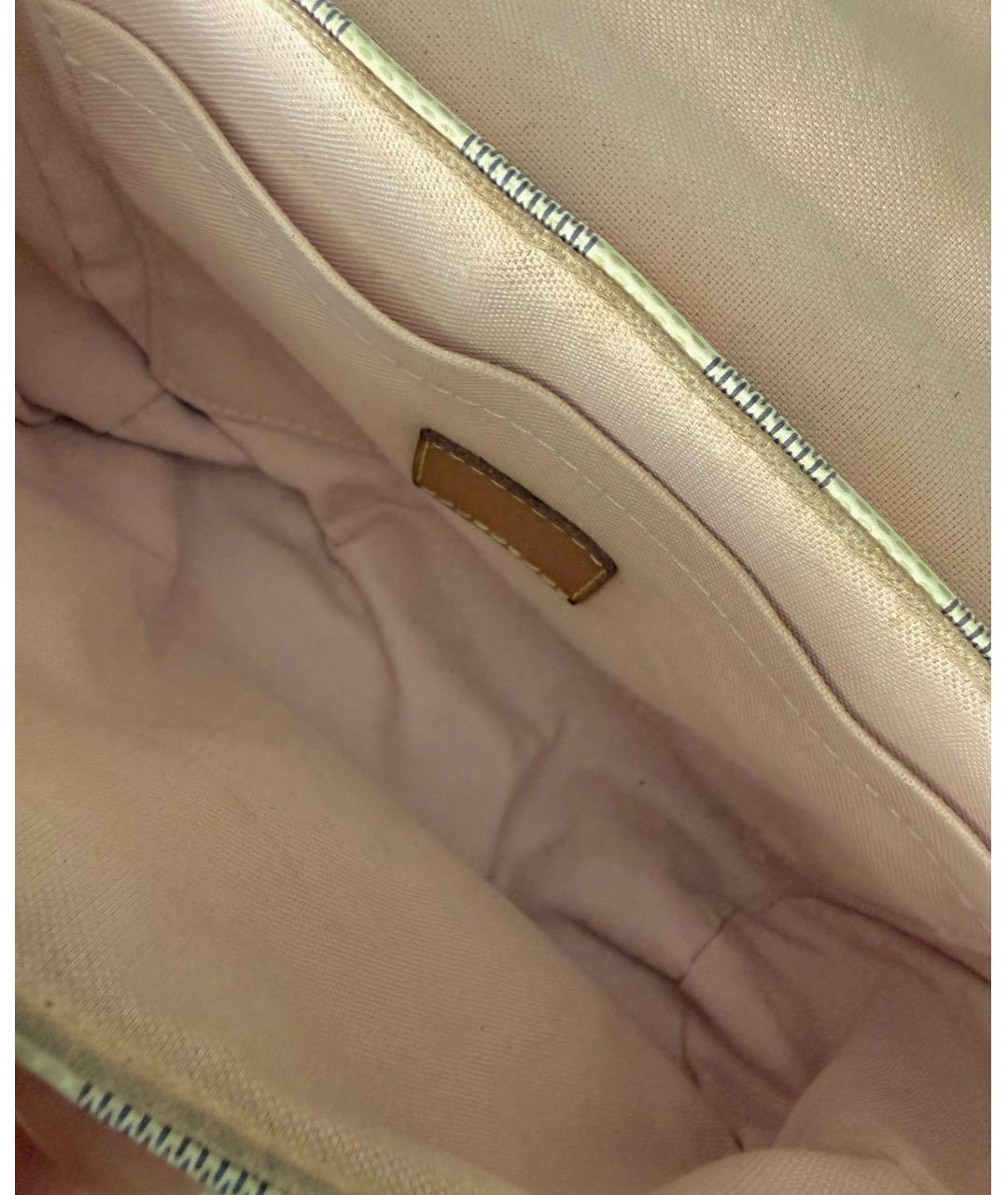 LOUIS VUITTON Белая канва сумка с короткими ручками, фото 4