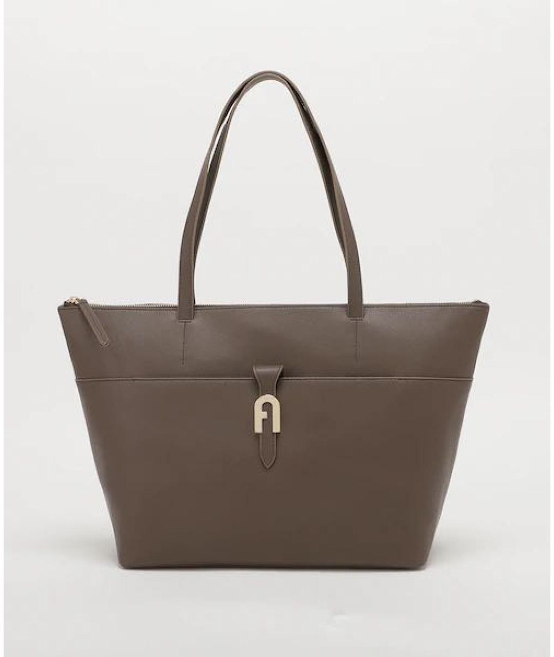 FURLA Коричневая сумка тоут, фото 4