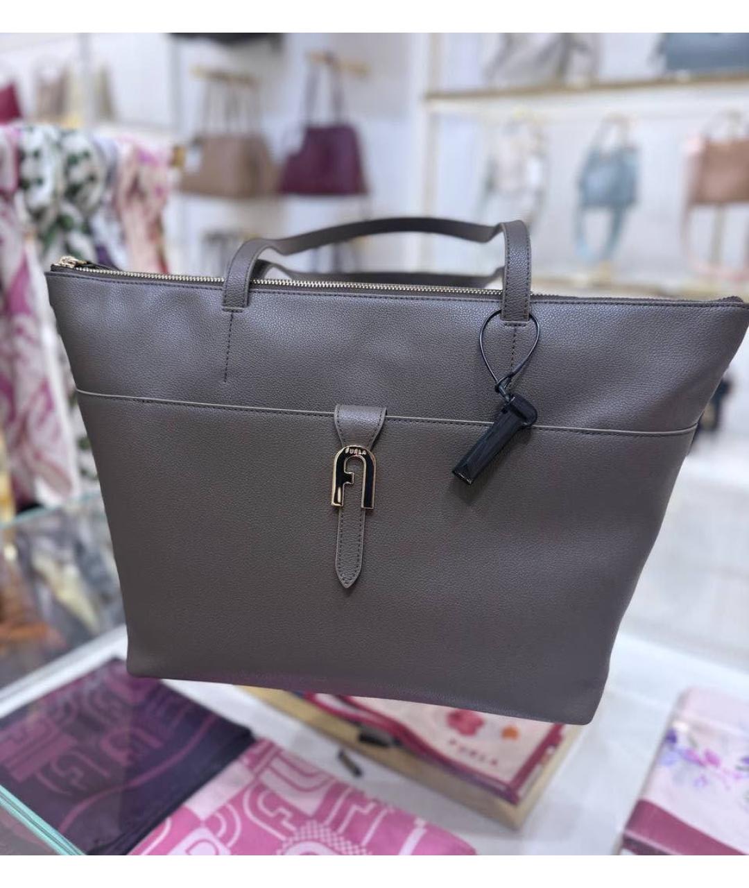 FURLA Коричневая сумка тоут, фото 2