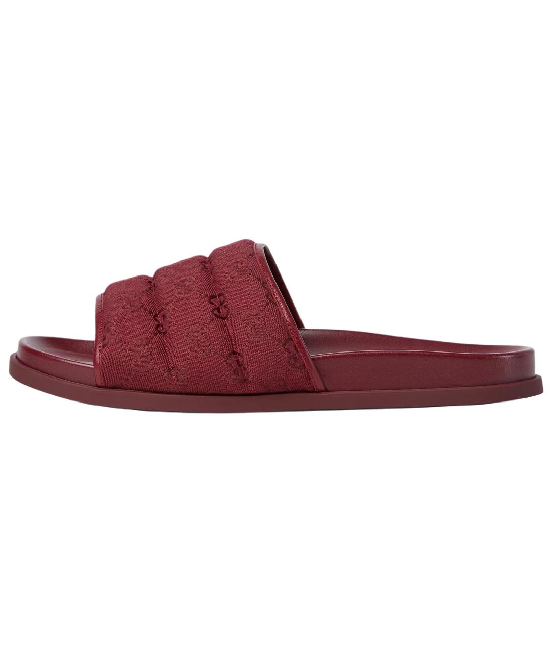 GUCCI Бордовые шлепанцы, фото 2