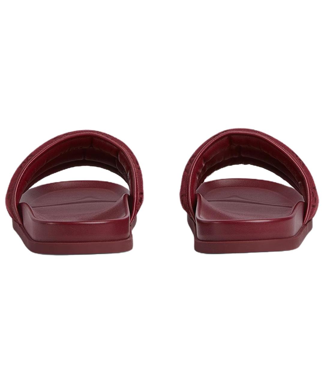 GUCCI Бордовые шлепанцы, фото 5