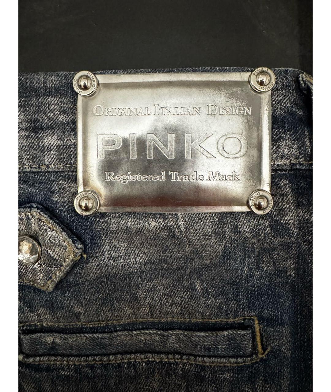 PINKO Синяя деним юбка мини, фото 4