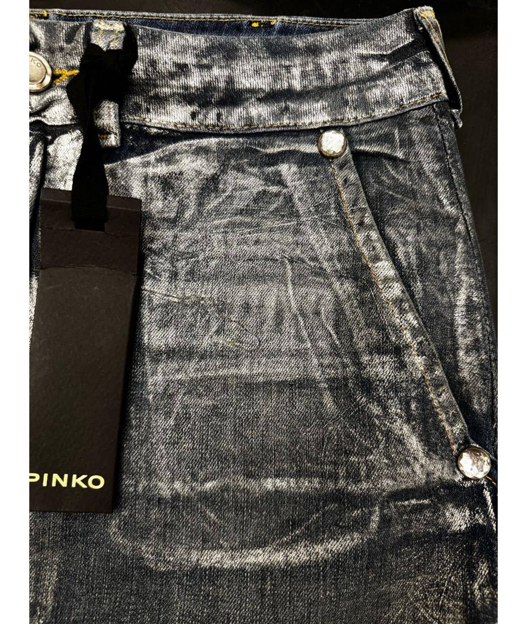 PINKO Синяя деним юбка мини, фото 3