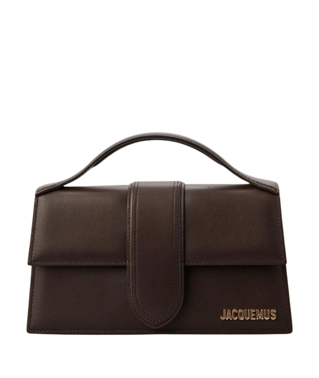 JACQUEMUS Коричневая кожаная сумка через плечо, фото 1