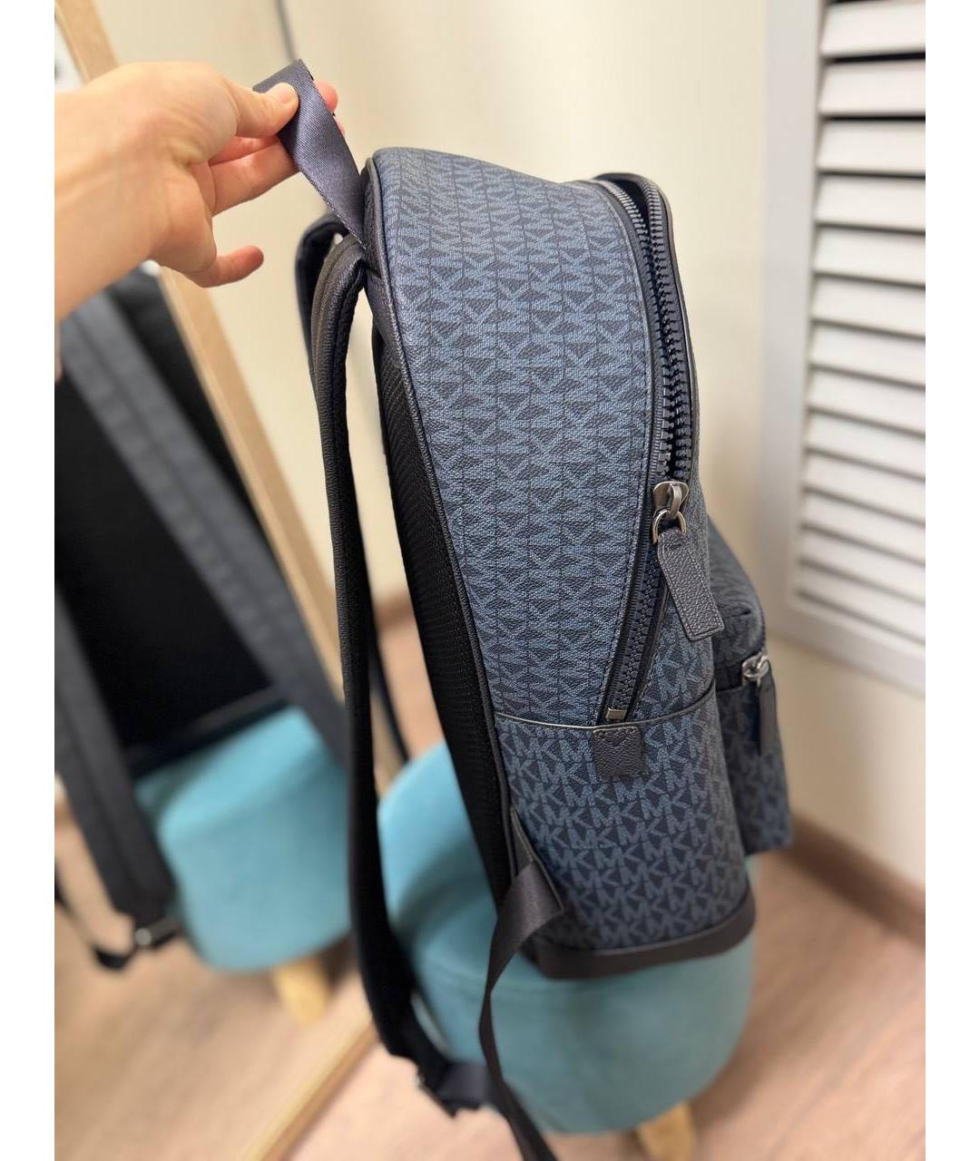 MICHAEL KORS Синий канва рюкзак, фото 3
