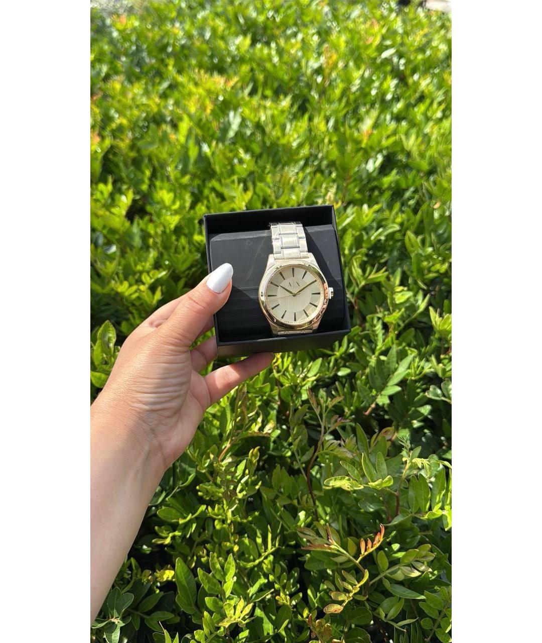 ARMANI EXCHANGE Золотые стальные часы, фото 4