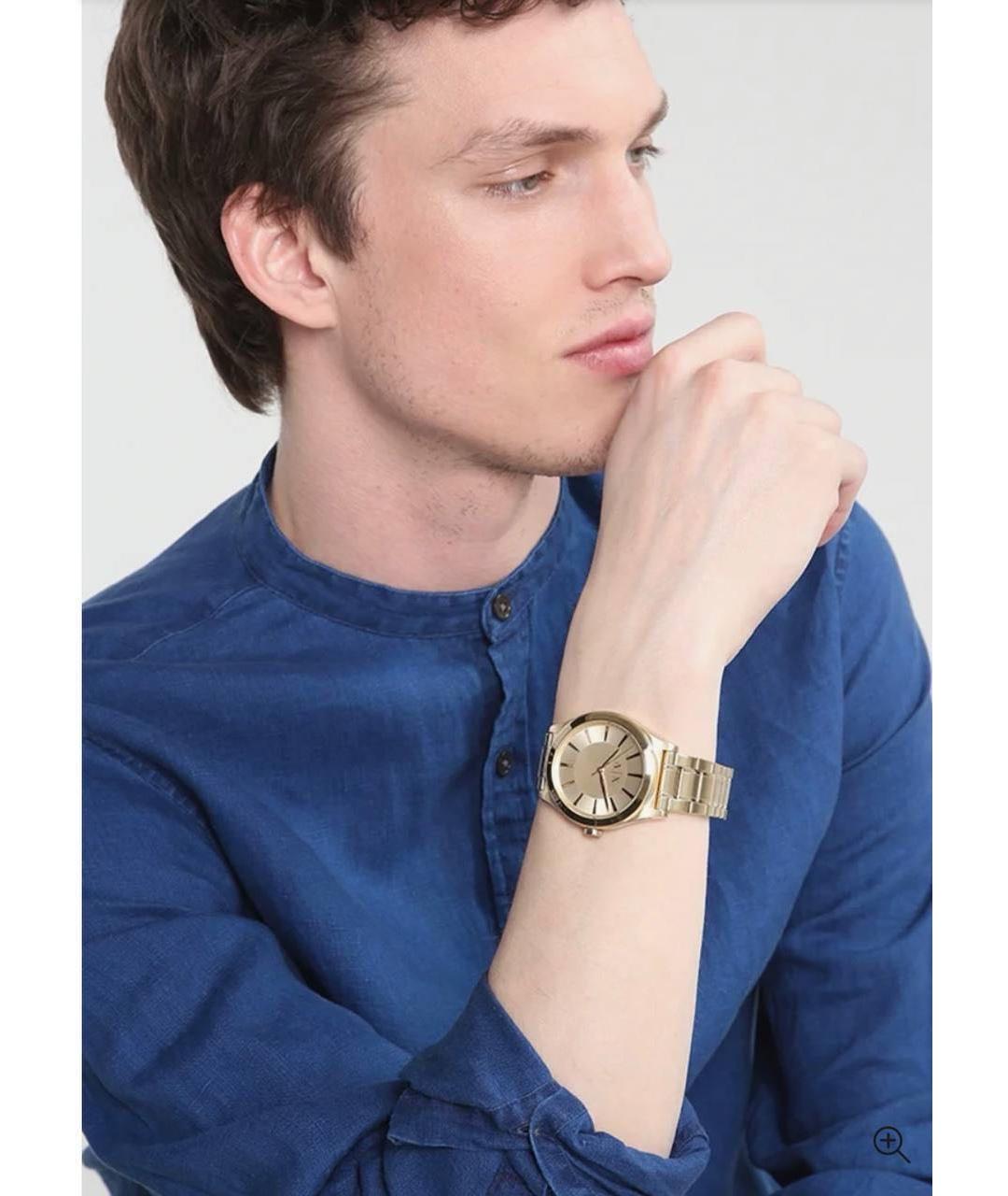 ARMANI EXCHANGE Золотые стальные часы, фото 2