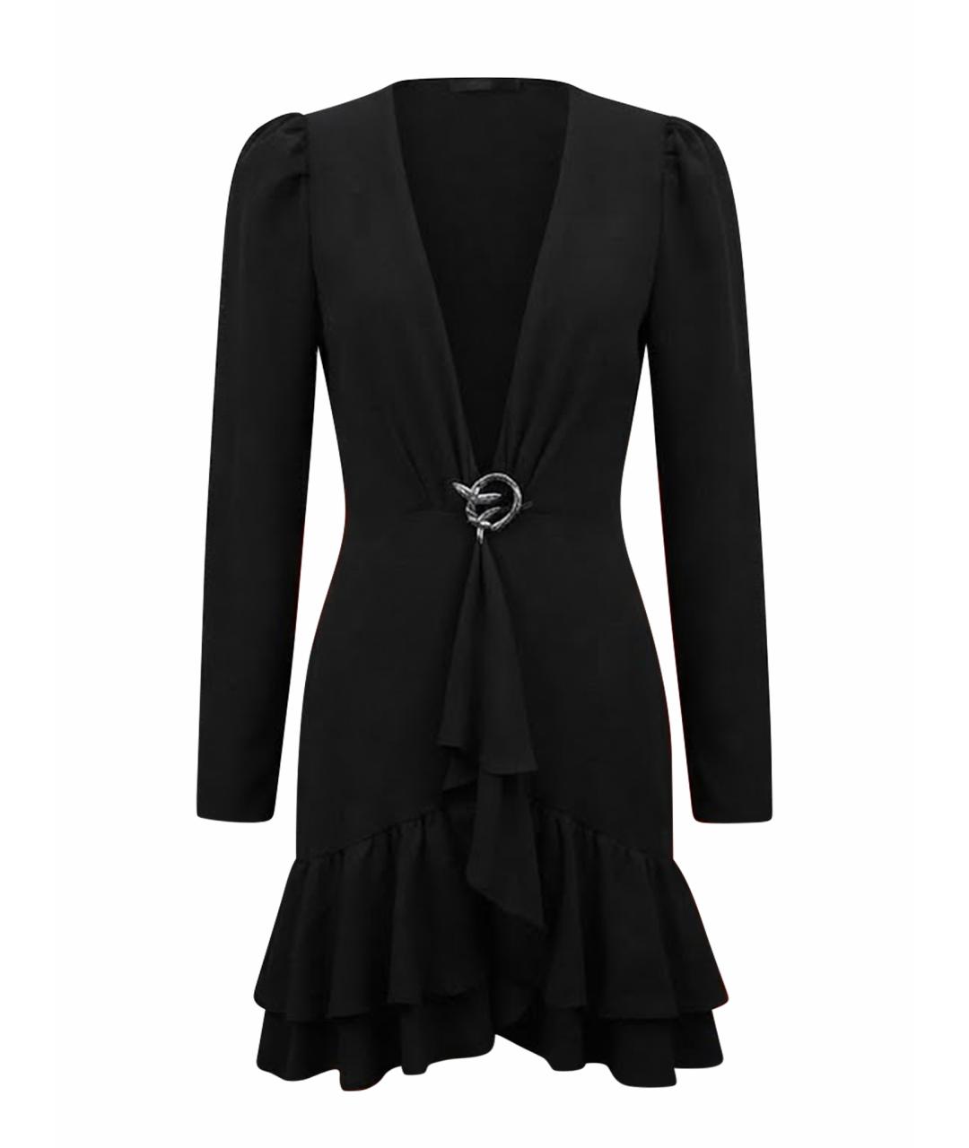 PINKO Черное полиэстеровое коктейльное платье, фото 1