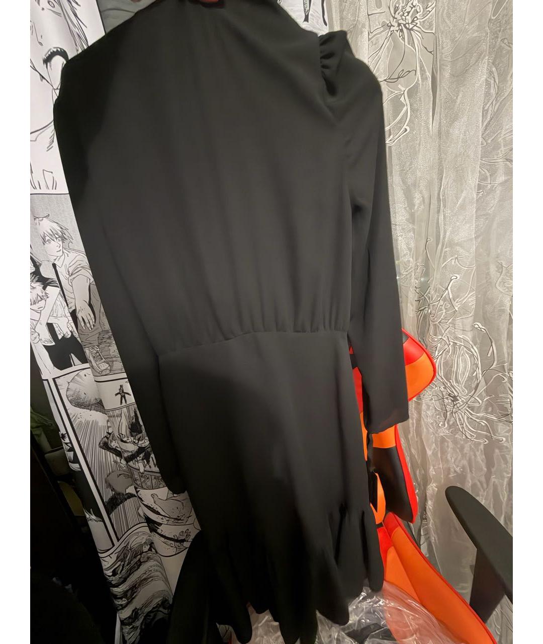 PINKO Черное полиэстеровое коктейльное платье, фото 2