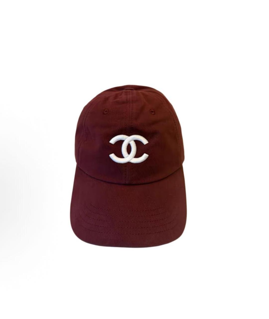 CHANEL Бордовая кепка, фото 8