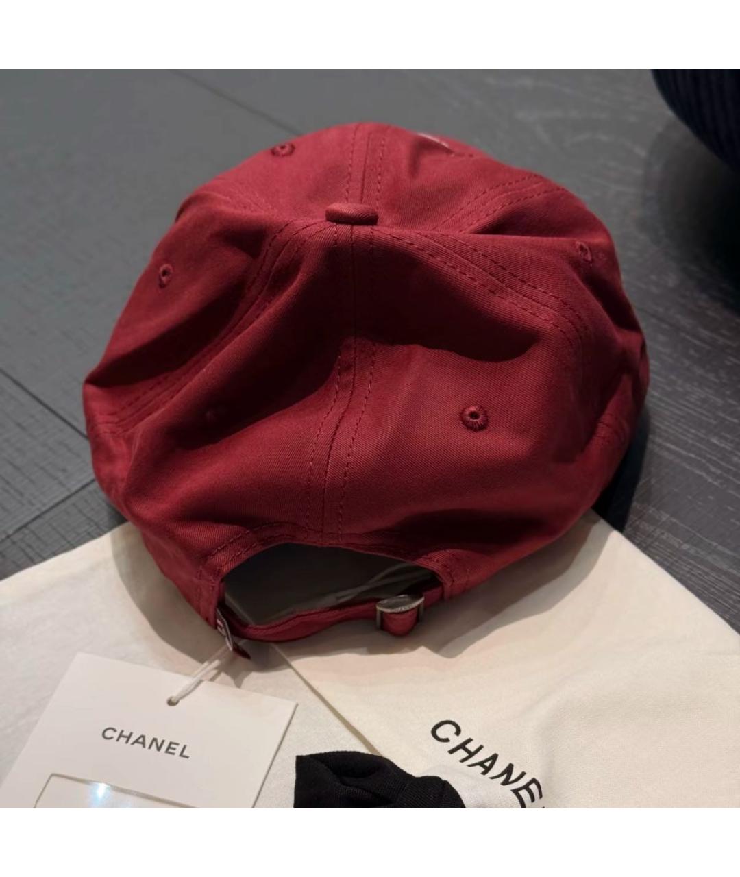 CHANEL Бордовая кепка, фото 5