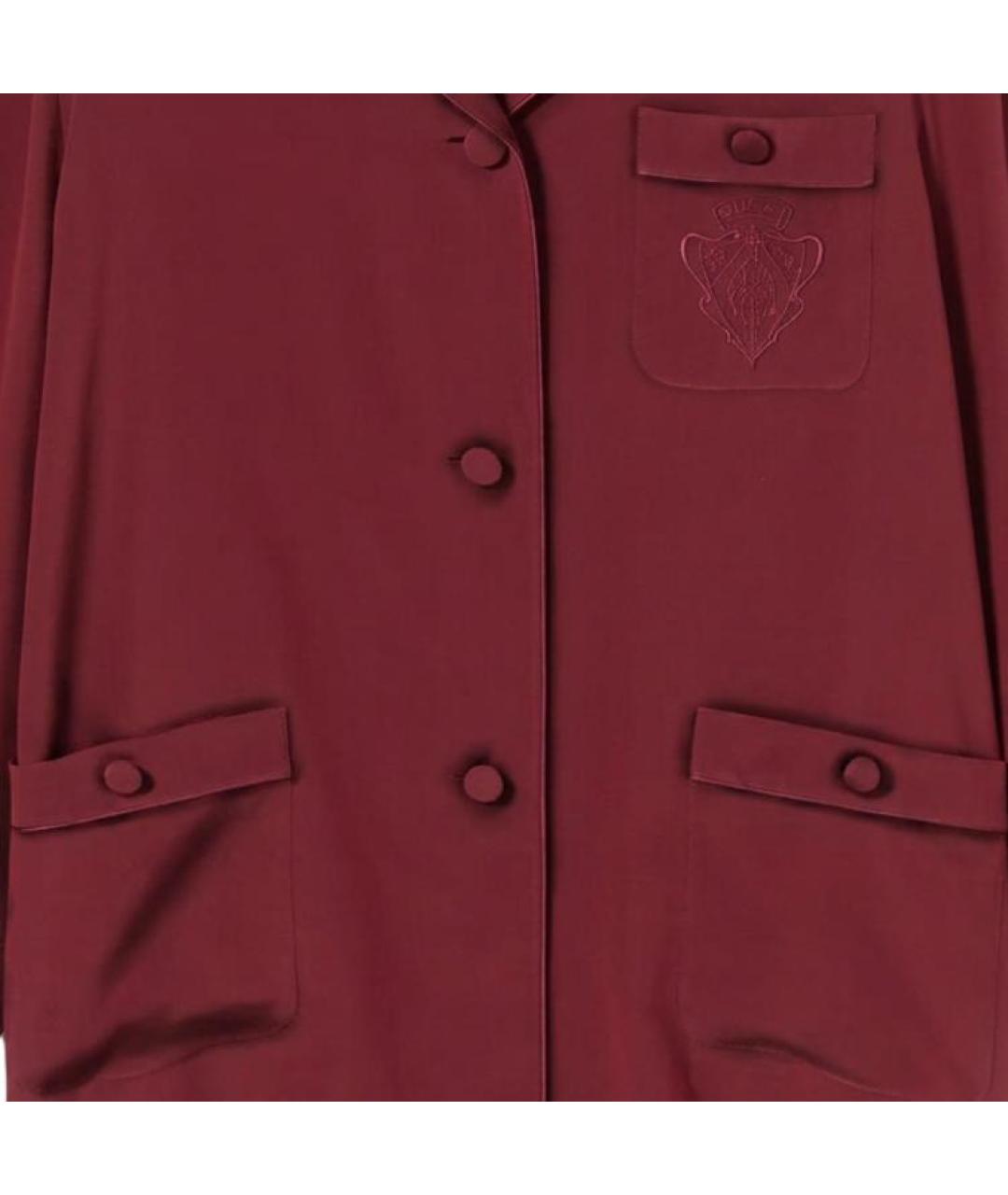 GUCCI Бордовая шелковая рубашка, фото 2