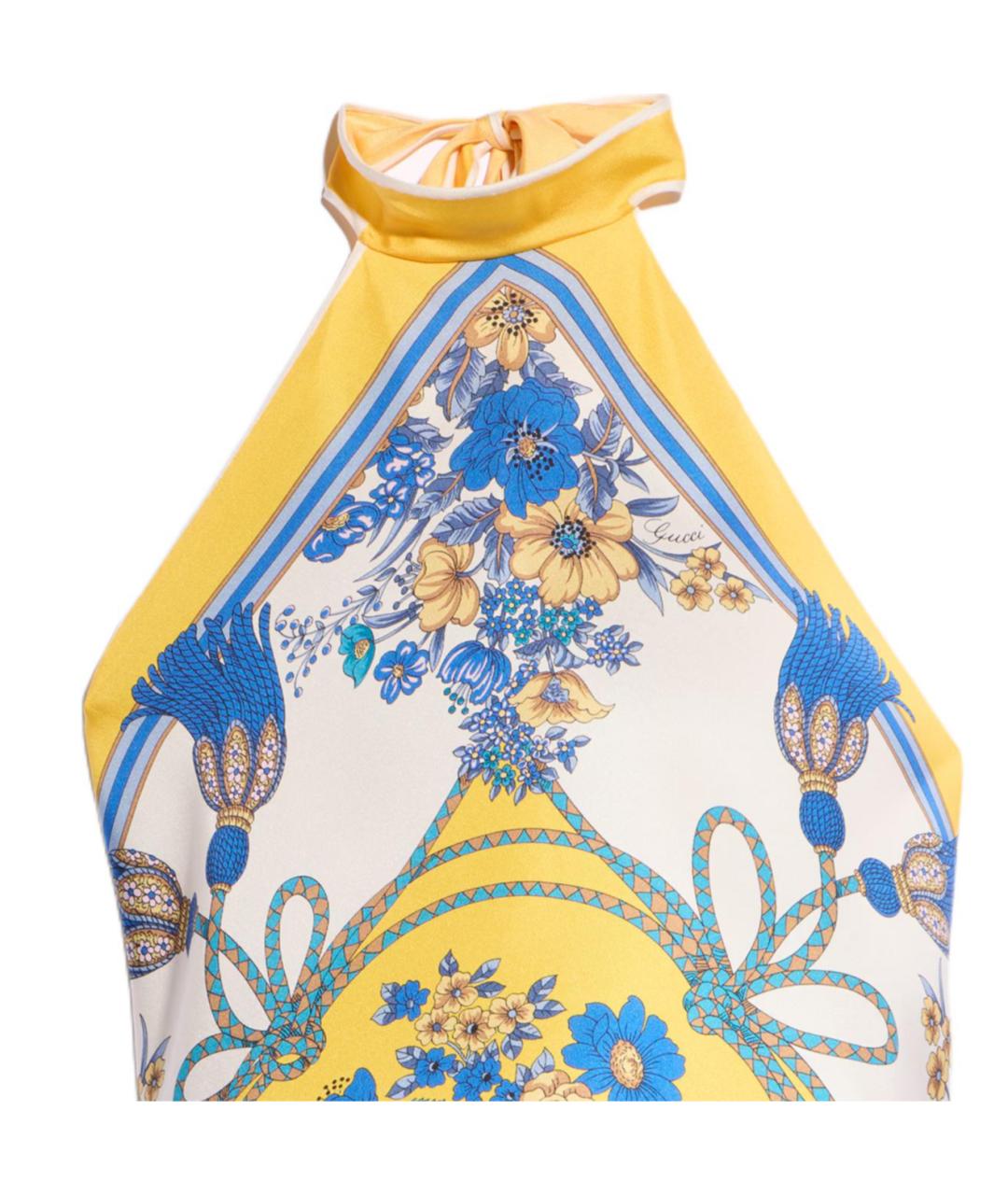 GUCCI Мульти шелковая блузы, фото 2