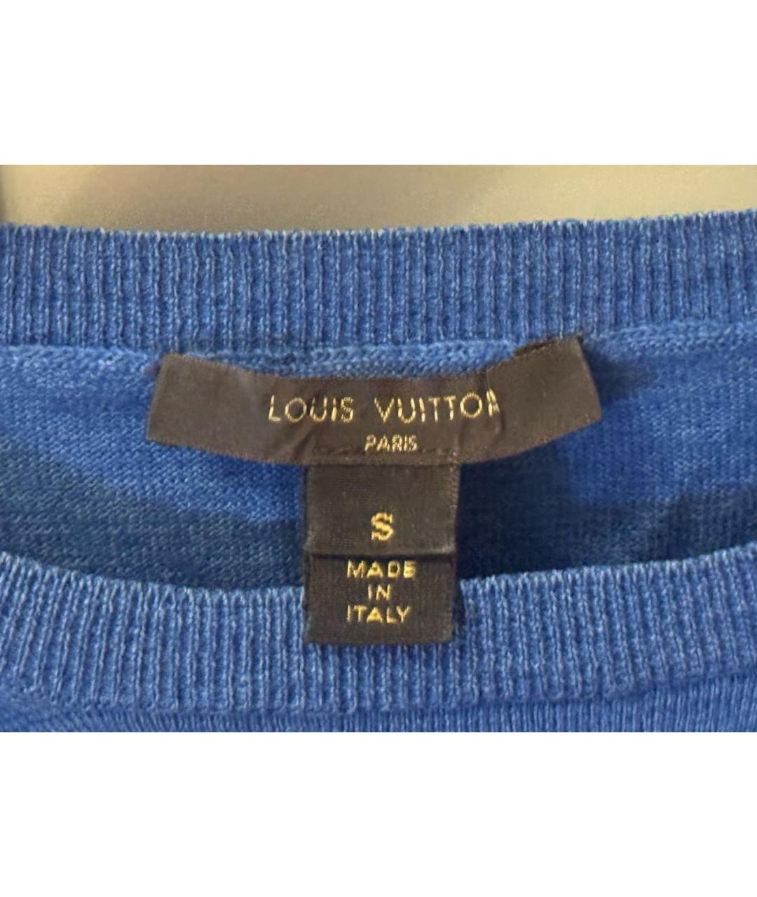 LOUIS VUITTON Синий шерстяной джемпер / свитер, фото 3