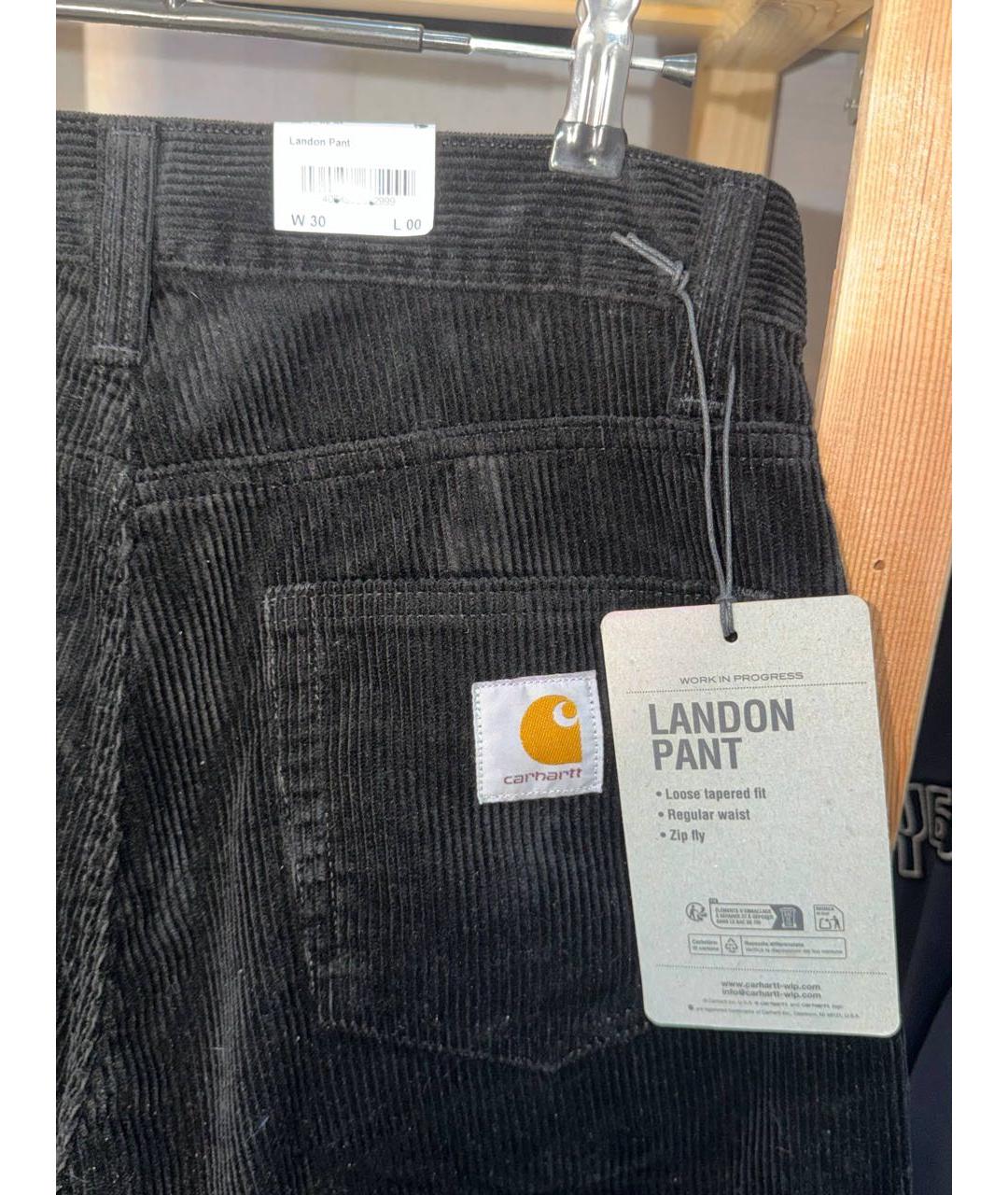 CARHARTT WIP Черные хлопко-полиэстеровые прямые джинсы, фото 2