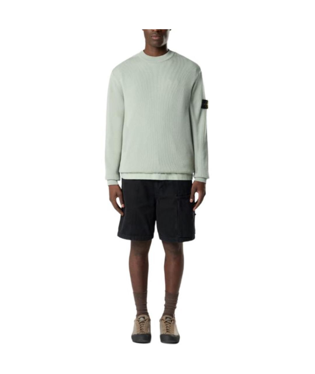 STONE ISLAND Зеленый джемпер / свитер, фото 3