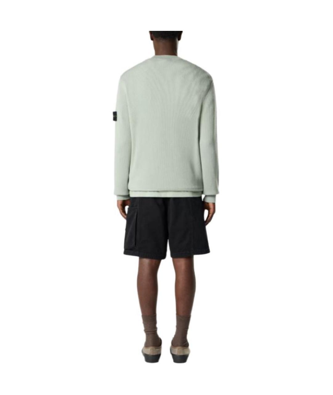STONE ISLAND Зеленый джемпер / свитер, фото 4