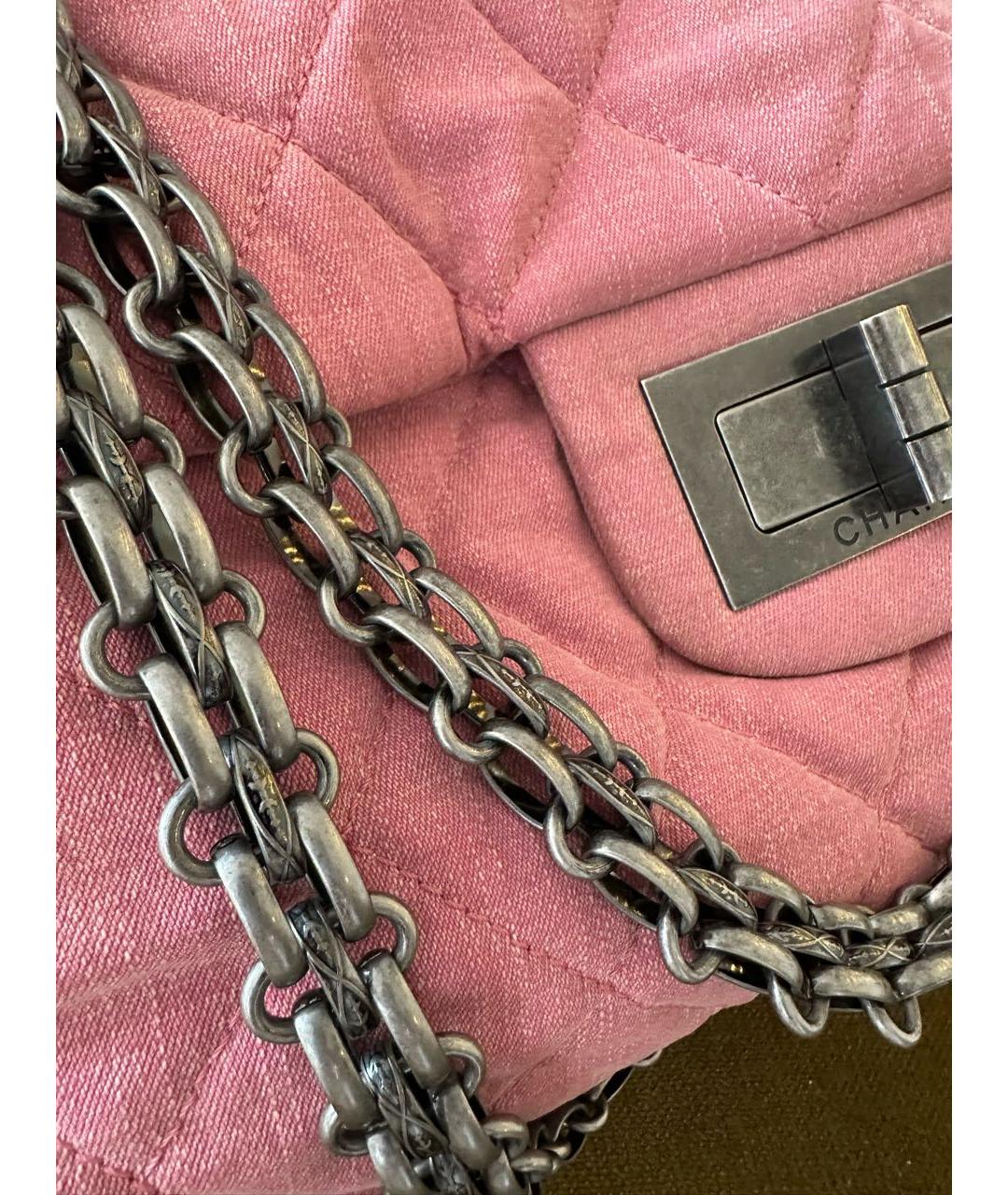 CHANEL Розовая кожаная сумка через плечо, фото 4