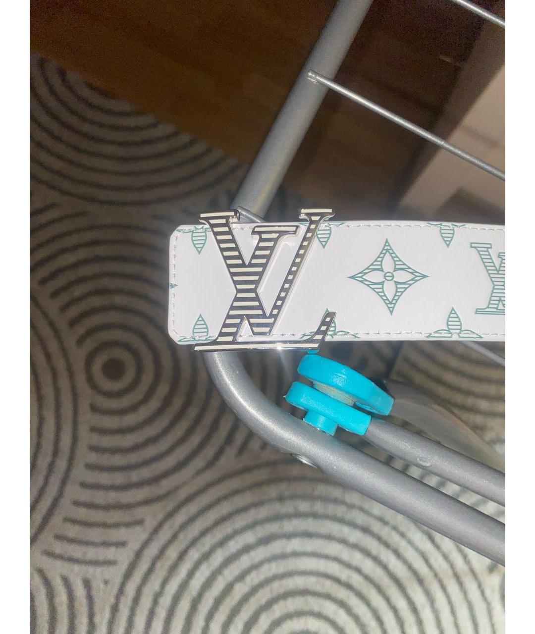LOUIS VUITTON Белый кожаный ремень, фото 2
