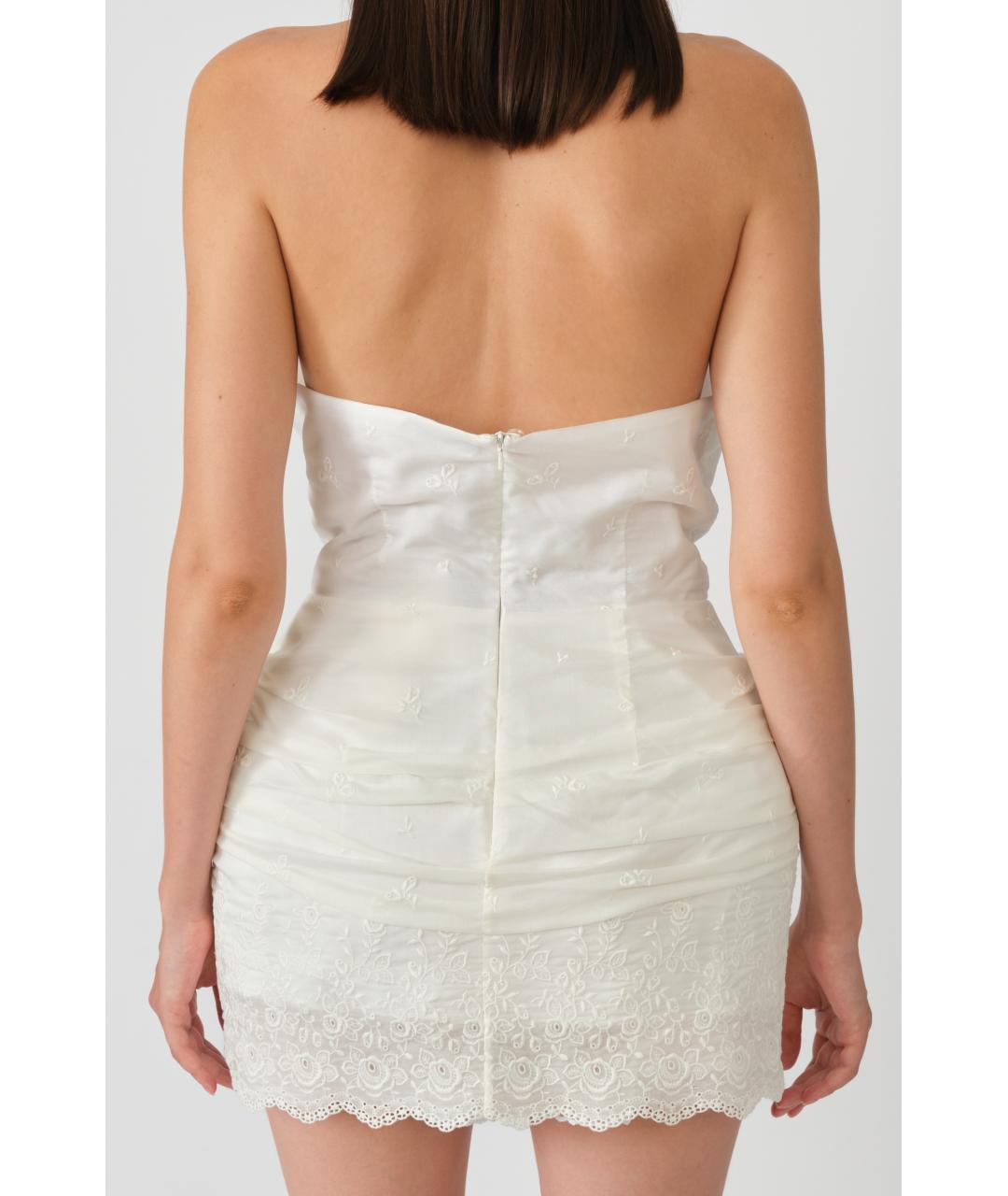 MAGDA BUTRYM Белое шелковое повседневное платье, фото 6