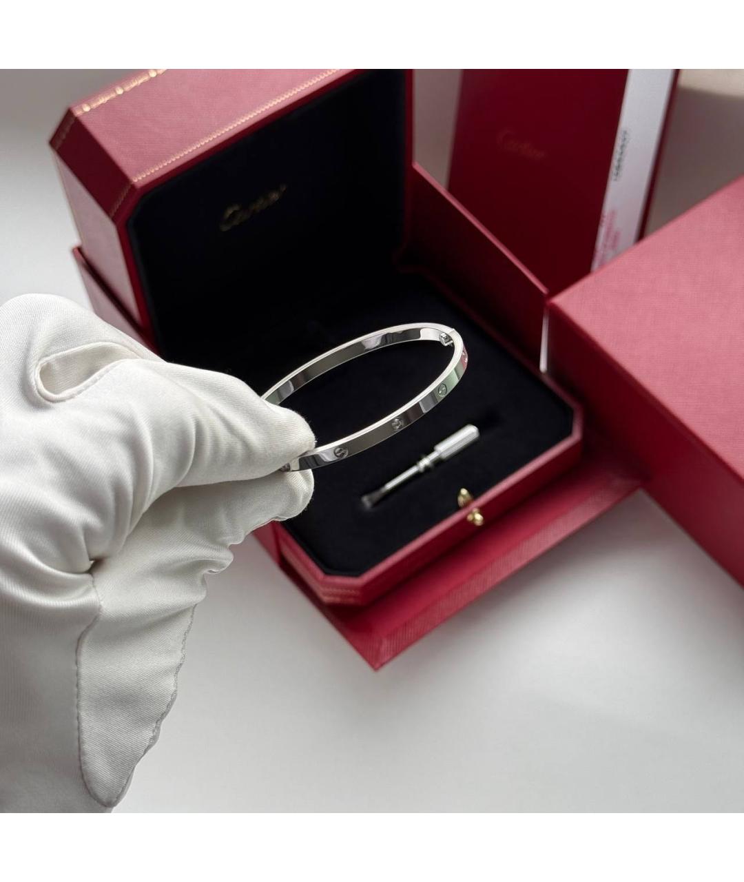 CARTIER Серебряный браслет из белого золота, фото 3