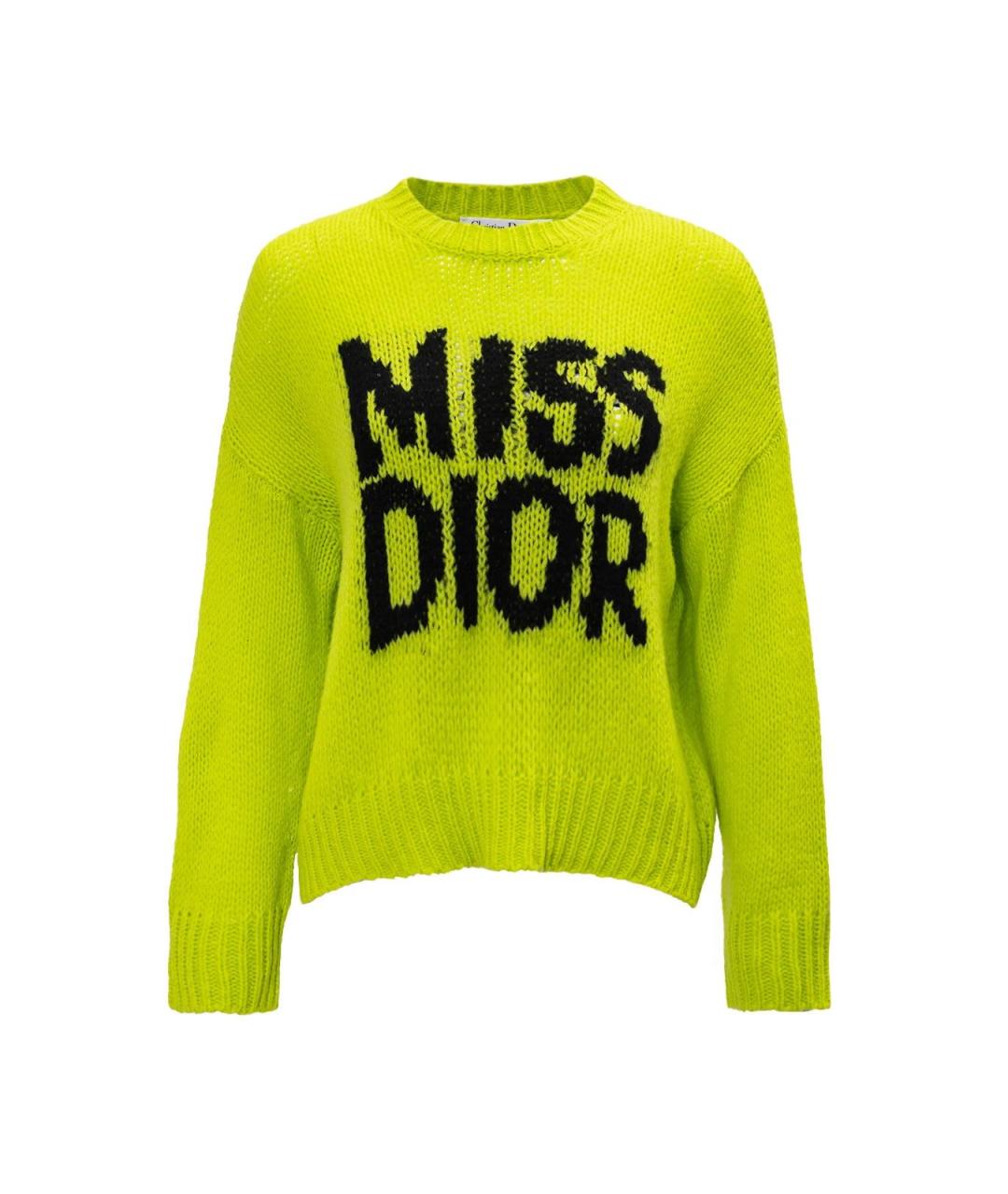 CHRISTIAN DIOR Зеленый кашемировый джемпер / свитер, фото 1