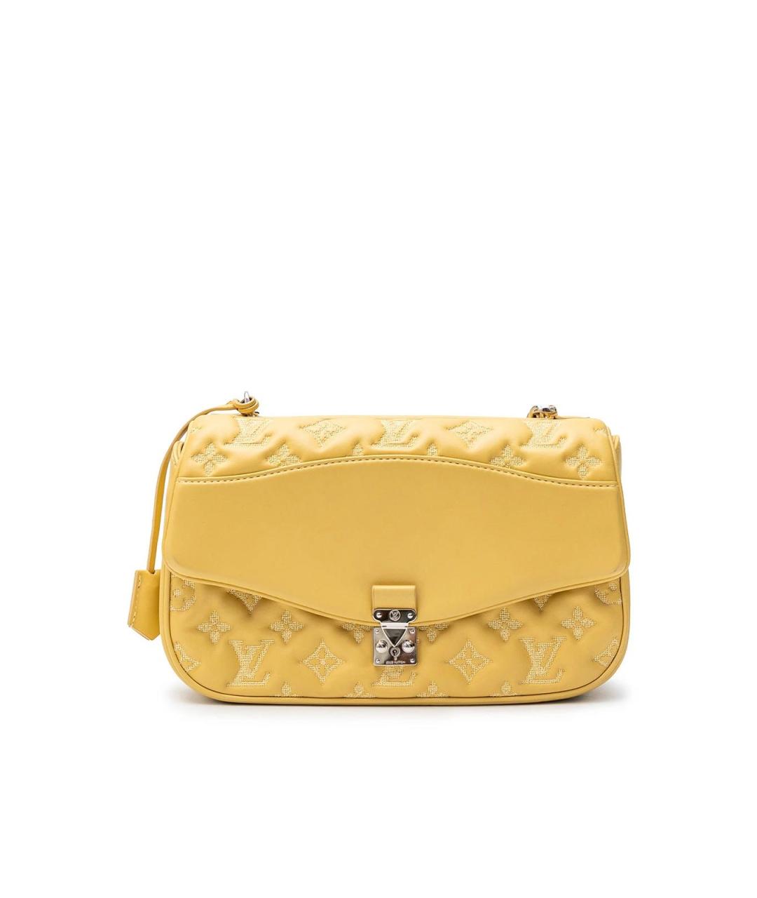 LOUIS VUITTON Желтая кожаная сумка тоут, фото 1
