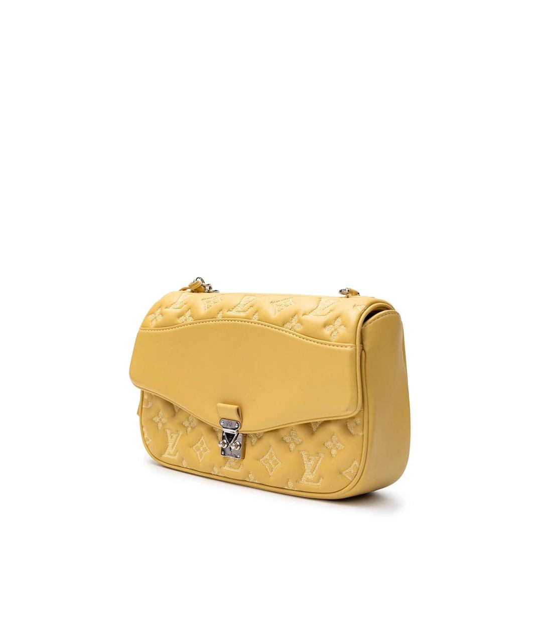 LOUIS VUITTON Желтая кожаная сумка тоут, фото 2