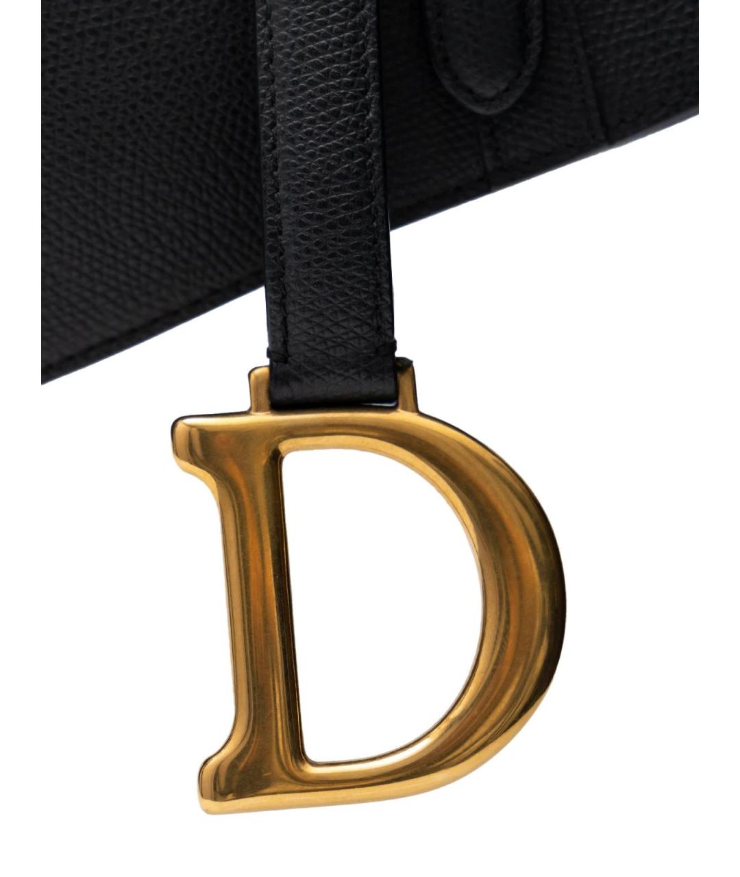 CHRISTIAN DIOR Черная кожаная сумка тоут, фото 8