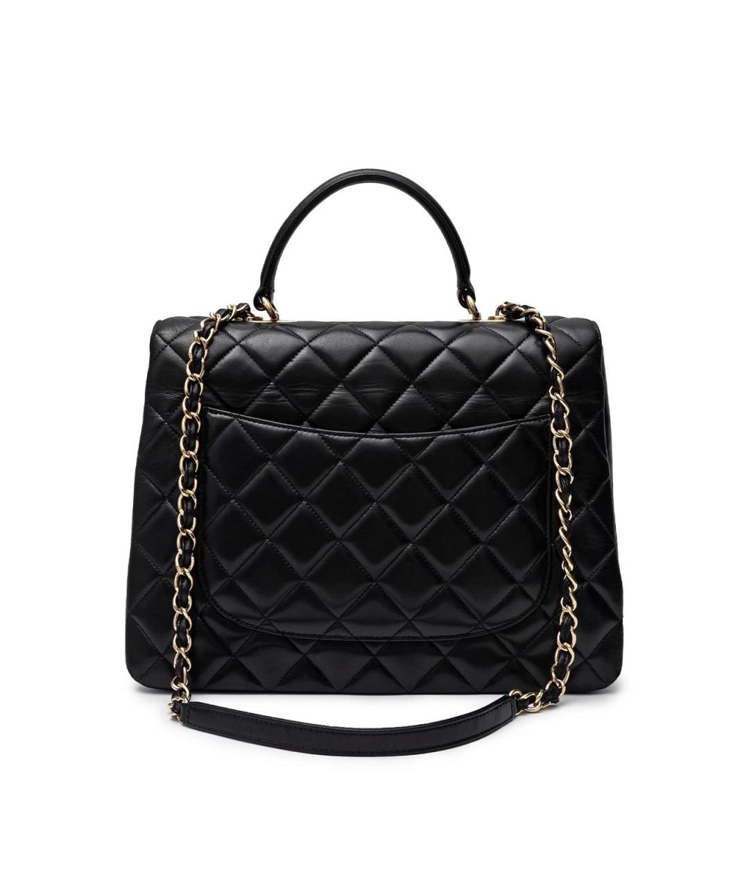 CHANEL Черная кожаная сумка тоут, фото 5