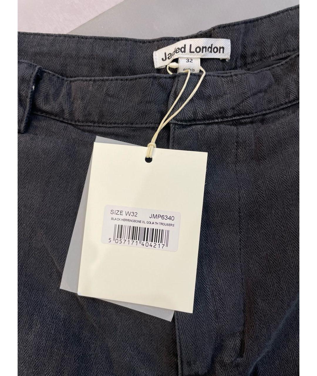 JADED LONDON Антрацитовые хлопковые повседневные брюки, фото 4