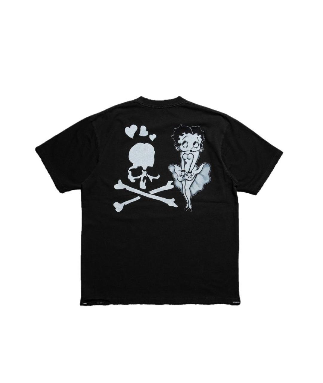 MASTERMIND JAPAN Черная хлопковая футболка, фото 1