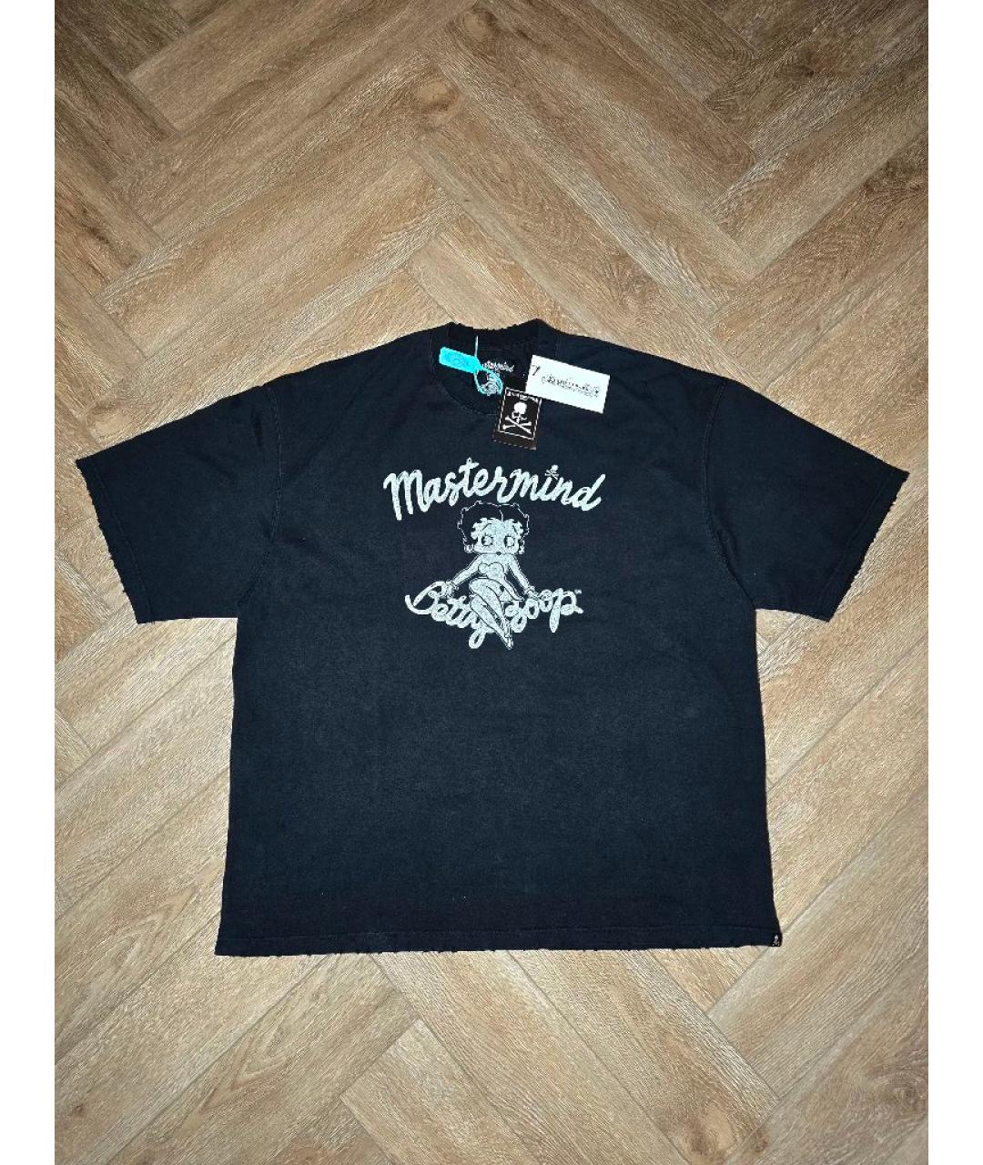 MASTERMIND JAPAN Черная хлопковая футболка, фото 2