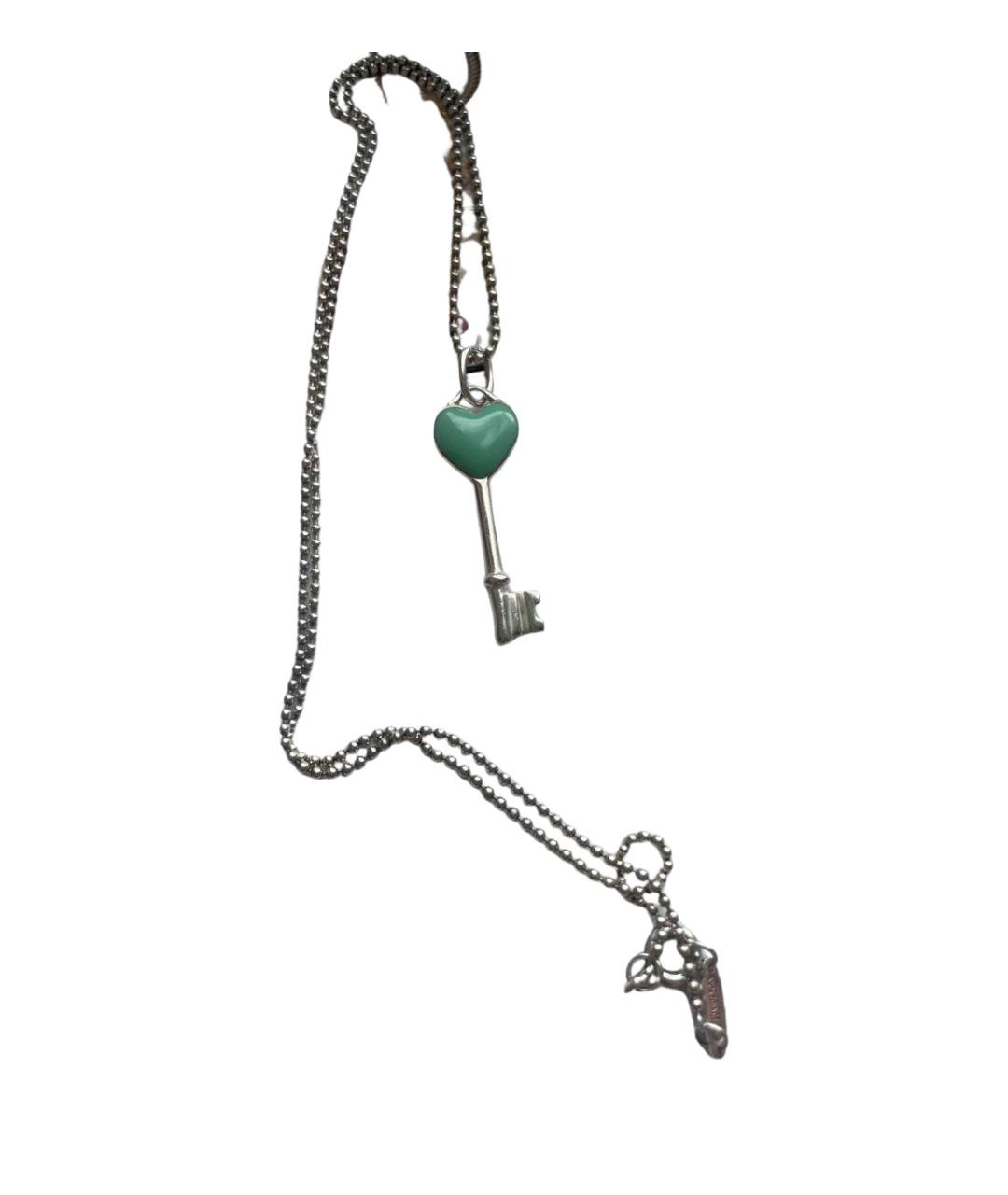 TIFFANY&CO Бирюзовая серебряная подвеска, фото 1