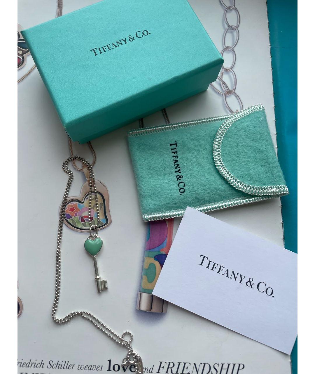 TIFFANY&CO Бирюзовая серебряная подвеска, фото 2