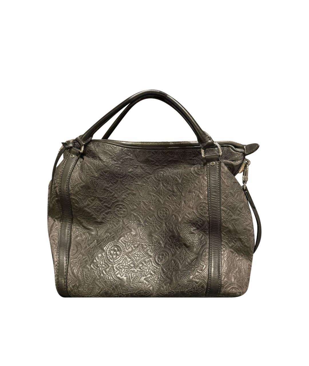 LOUIS VUITTON Серая кожаная сумка с короткими ручками, фото 1