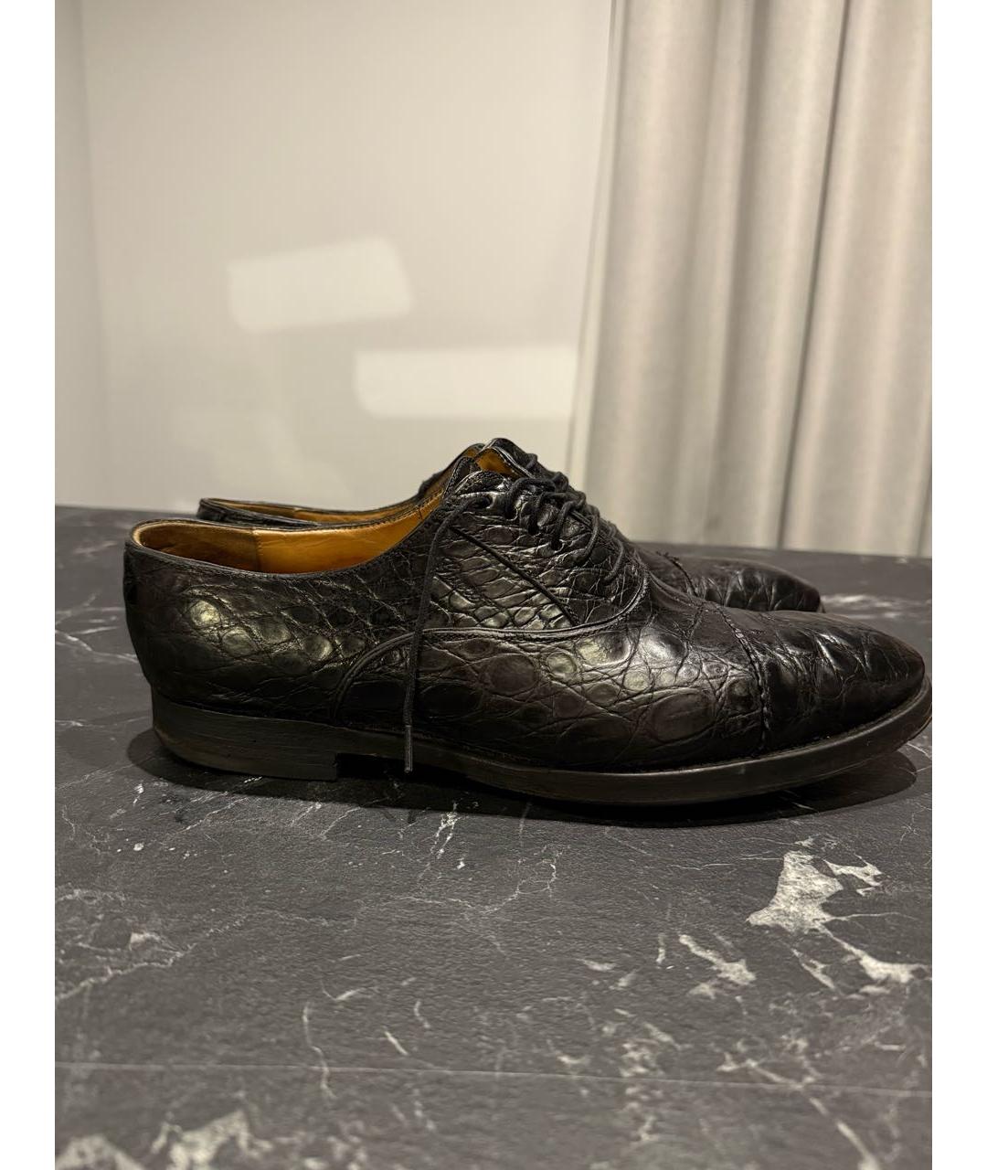 GUCCI Черные туфли из экзотической кожи, фото 7