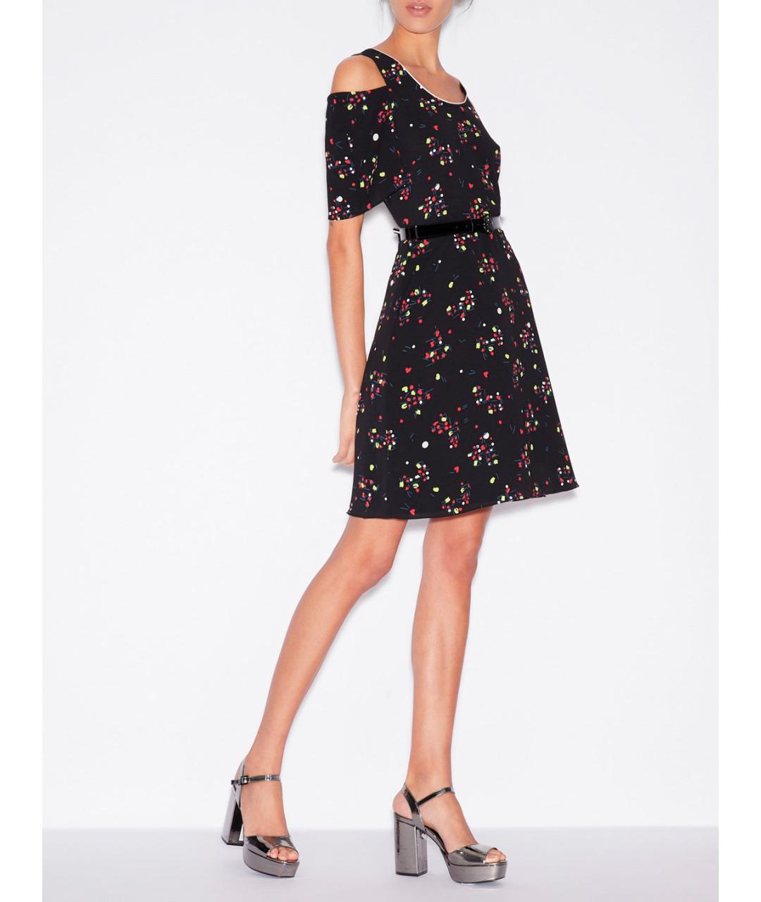 ARMANI EXCHANGE Черное повседневное платье, фото 4