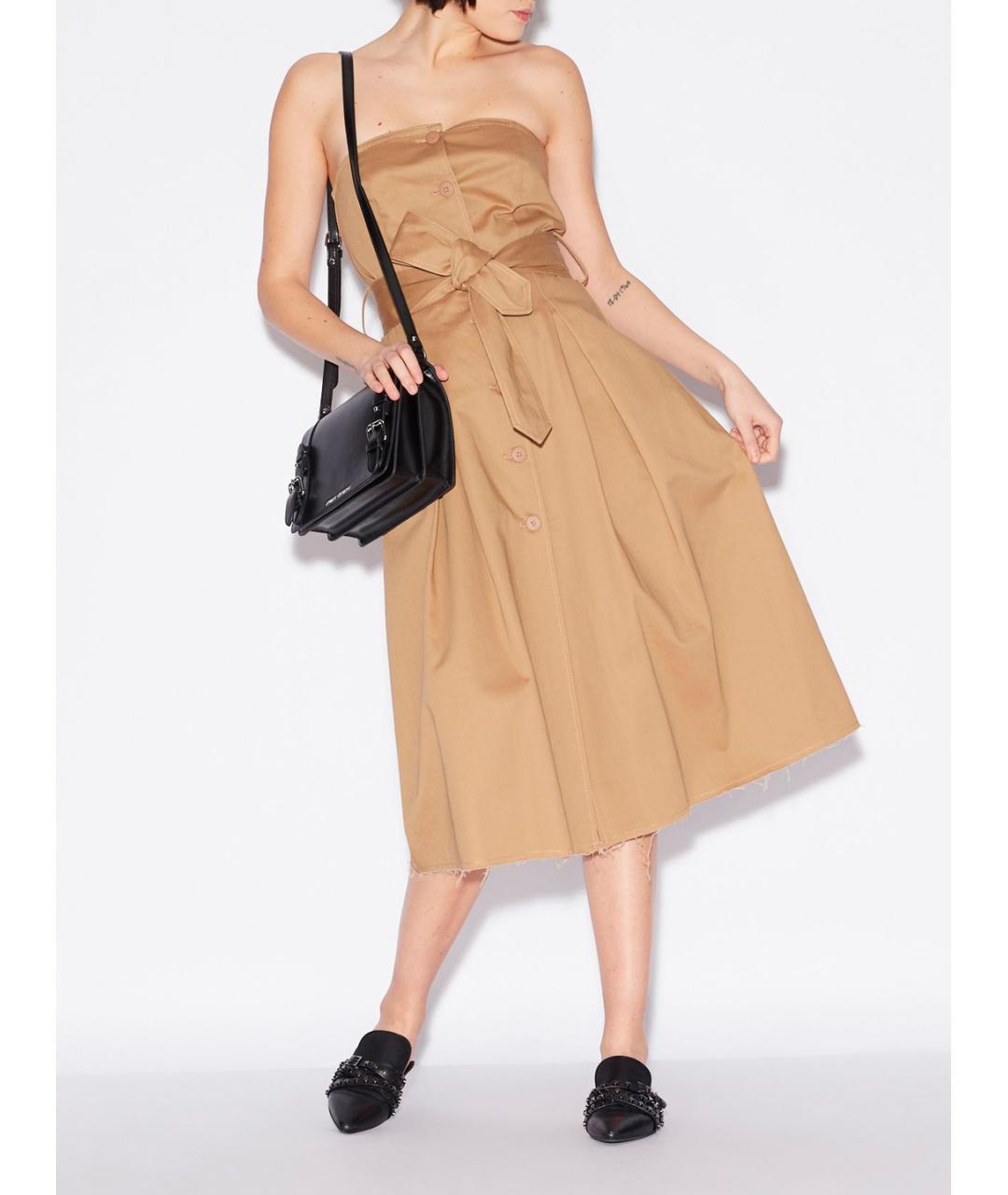 ARMANI EXCHANGE Бежевое повседневное платье, фото 3