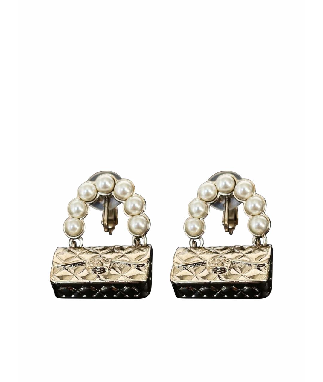 CHANEL Золотые серьги, фото 1