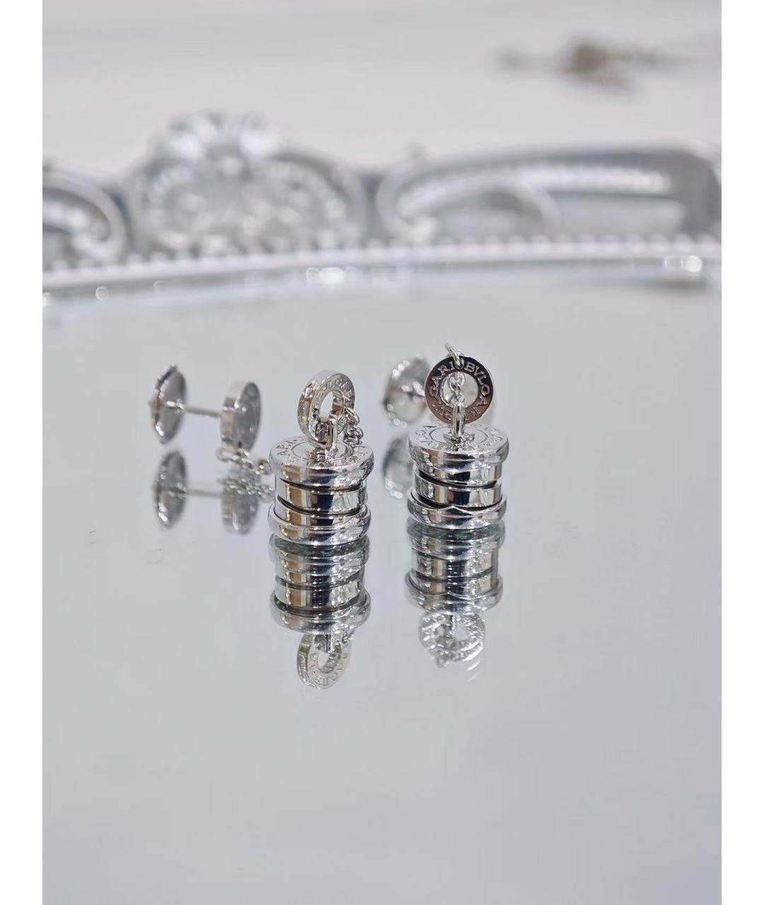 BVLGARI Серебряные серьги из белого золота, фото 3
