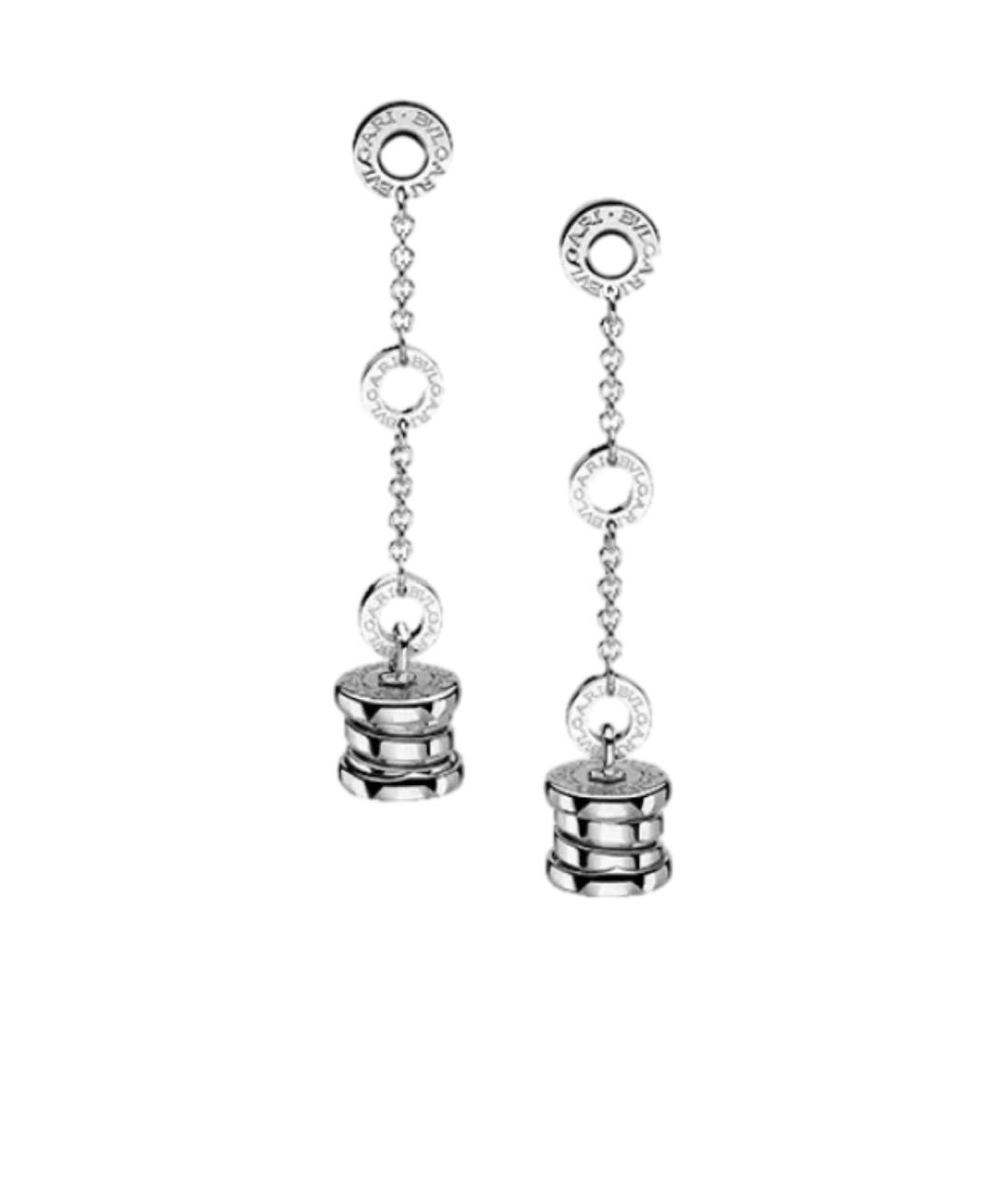 BVLGARI Серебряные серьги из белого золота, фото 1