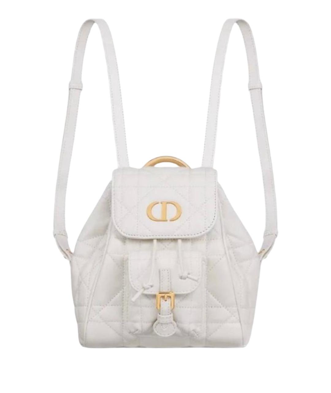 CHRISTIAN DIOR Белый кожаный рюкзак, фото 1